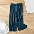 thumbnail image 2 of Lenpel Girls' Wide Leg Pants Toddler Elastic Waist Drawstring Pleated Palazzo Pants Flowy Lounge Trousers 2-15 Y, 2 of 5