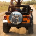 thumbnail image 3 of KAKALAD Beautiful highland cow Spare Tire Cover Universal Vehicle Accessories Buckle Car Tools 15”in, 3 of 6