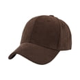 thumbnail image 2 of Corduroy Baseball Cap for Women and Men Adjustable Vintage Low Profile Solid Color Dad Hat Coffee One Size, 2 of 3