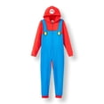 thumbnail image 1 of Mario Boys Onesie Pajamas Hooded One-Piece Blanket Sleeper, XS-L, Red, 1 of 5