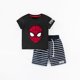 thumbnail image 1 of Conjunto de ropa de verano para niños pequeños de Mickey Mouse, Spiderman, Capitán América, camiseta informal de manga corta para niños, pantalones cortos, trajes para niños 130 (5-6T) Gao Jinjia LED, 1 of 2