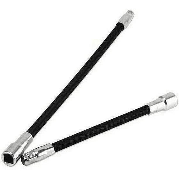 2 pc Flex extension bar Socket set 1/4" and 3/8" DR Flexible Shaft 10" and 12"