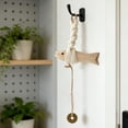thumbnail image 4 of YIMWNYI Solid Wood Fish Shaped Doorbell, Handmade Wall Hanging Decor, Unique Housewarming Gift, Metal Pendant Chime, Versatile Home Decoration, 4 of 6