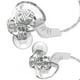 thumbnail image 3 of Monstrate Auriculares con cable en el oído, sonido estéreo, graves, auriculares deportivos portátiles, reproducción de música, MP3, MP4, Sistemas de cine en casa Blanco transparente, 3 of 8