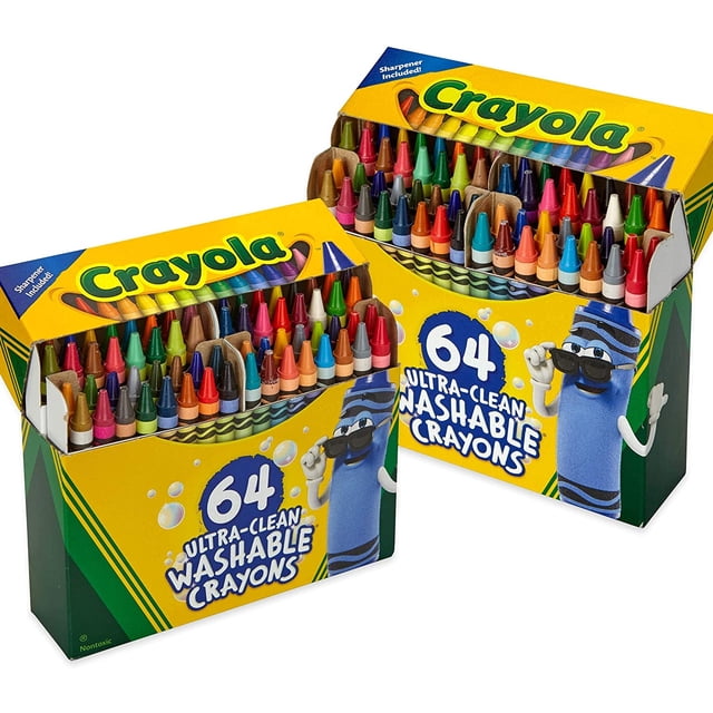 Crayones Lavables Crayola Ultra Clean 64ct 2 Pack