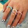 thumbnail image 2 of Anillo Con Cuentas De Flores, Anillos Coloridos Con Cuentas De Arroz, Anillos De Joyería, Regalos Para Mujeres Y Niñas 4 Uds Cateissary AP005883-00, 2 of 6