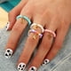 thumbnail image 2 of Anillo Con Cuentas De Flores, Anillos Coloridos Con Cuentas De Arroz, Anillos De Joyería, Regalos Para Mujeres Y Niñas 4 Uds Minnieouse AP005883-00, 2 of 6