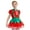Red, variant on Haitryli Kids Girls Christmas Elf  Dress Puff Sleeve Tutu Dress Figure Skating Dance Leotard Red 4