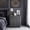 Dark Alder, variant on OKD 23'' Fluted Nightstand with Charging Station, Modern Large 2 Drawer Bedside Table for Bedroom, Living Room - Dark Grey