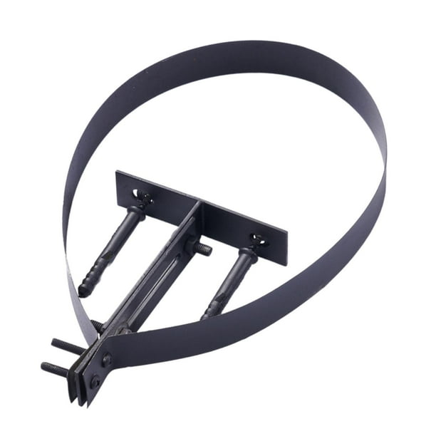 Soporte de tubo de chimenea, soporte fijo ajustable para estufas de calefacción y chimeneas. Negro