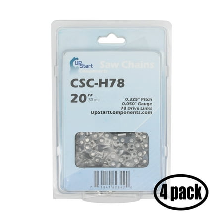 4 Pack Replacement 20-Inch H78 20BPX Chainsaw Chain for Husqvarna 440E Chainsaw (20