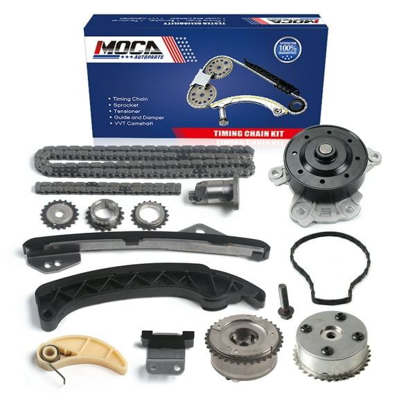 MOCA AUTOPARTS Timing Chain Kit with Water Pump VVT Sprocket Set Fit for 2008-2014 Scion xD & 2009-2013 Toyota Matrix & 2009-2017 Toyota Corolla