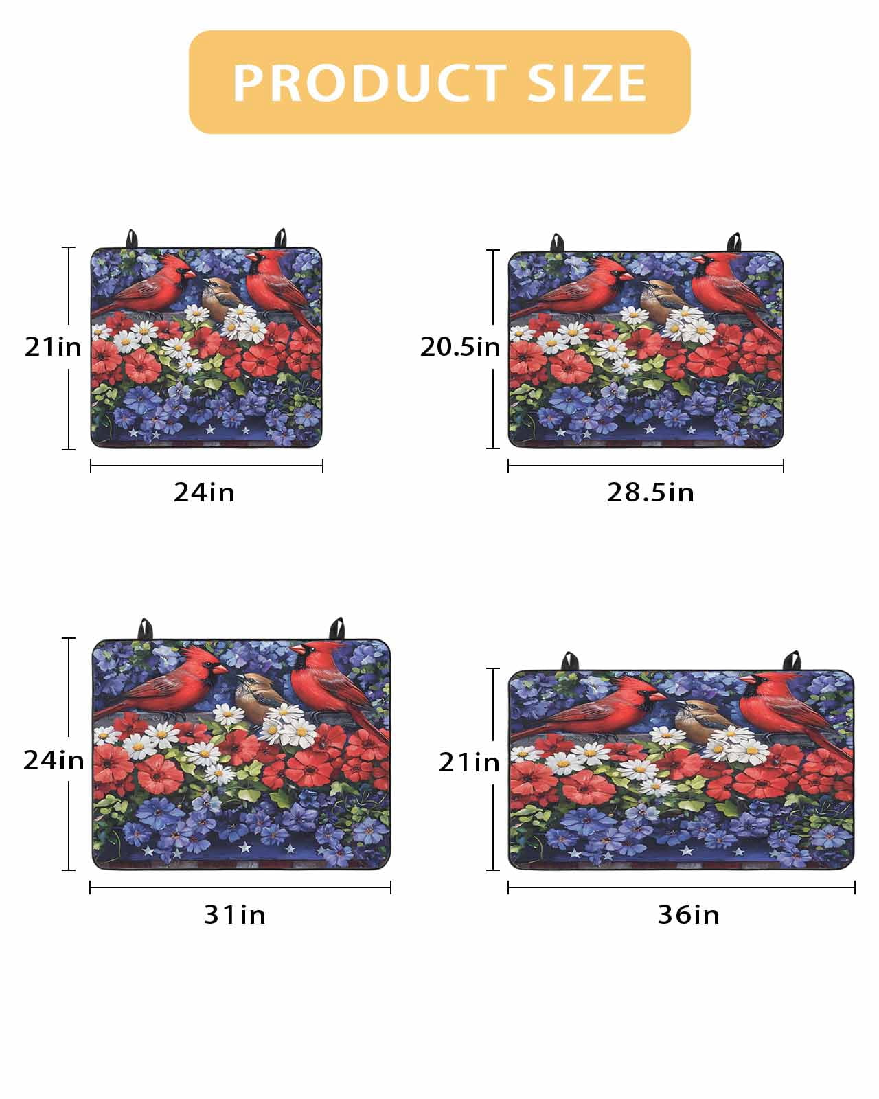 nqOlkjepod Large Induction Cooktop Protector Mat 36"x21", Independence Day Stove Top Covers for Electric Stove, 4th of July Red Blue Poppy Flower Stove Burner Cover Mats, Glass Top Stove Cover