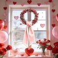 thumbnail image 3 of Wreath Sash for Front Door Pink Wreath Sash Wave-Edges Sashes Yard Doorway Indoor Outdoor Wall Ribbon Bow Home Decor Wedding Parties, 3 of 6