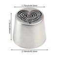thumbnail image 2 of Large Russian Piping Tips, Heart Shaped Rose Flower Piping Tips, Stainless Steel Nozzles for Cake Decorating, Cupcakes, Cookies and Desserts, Baking Tools, 2 of 7