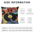 thumbnail image 5 of MLJA Record Square Cushion Covers Vintage Print Throw Pillow Covers for Kids Decor Musical Pattern Pillow Covers Home Decor Guitar Instruments Party, 5 of 5