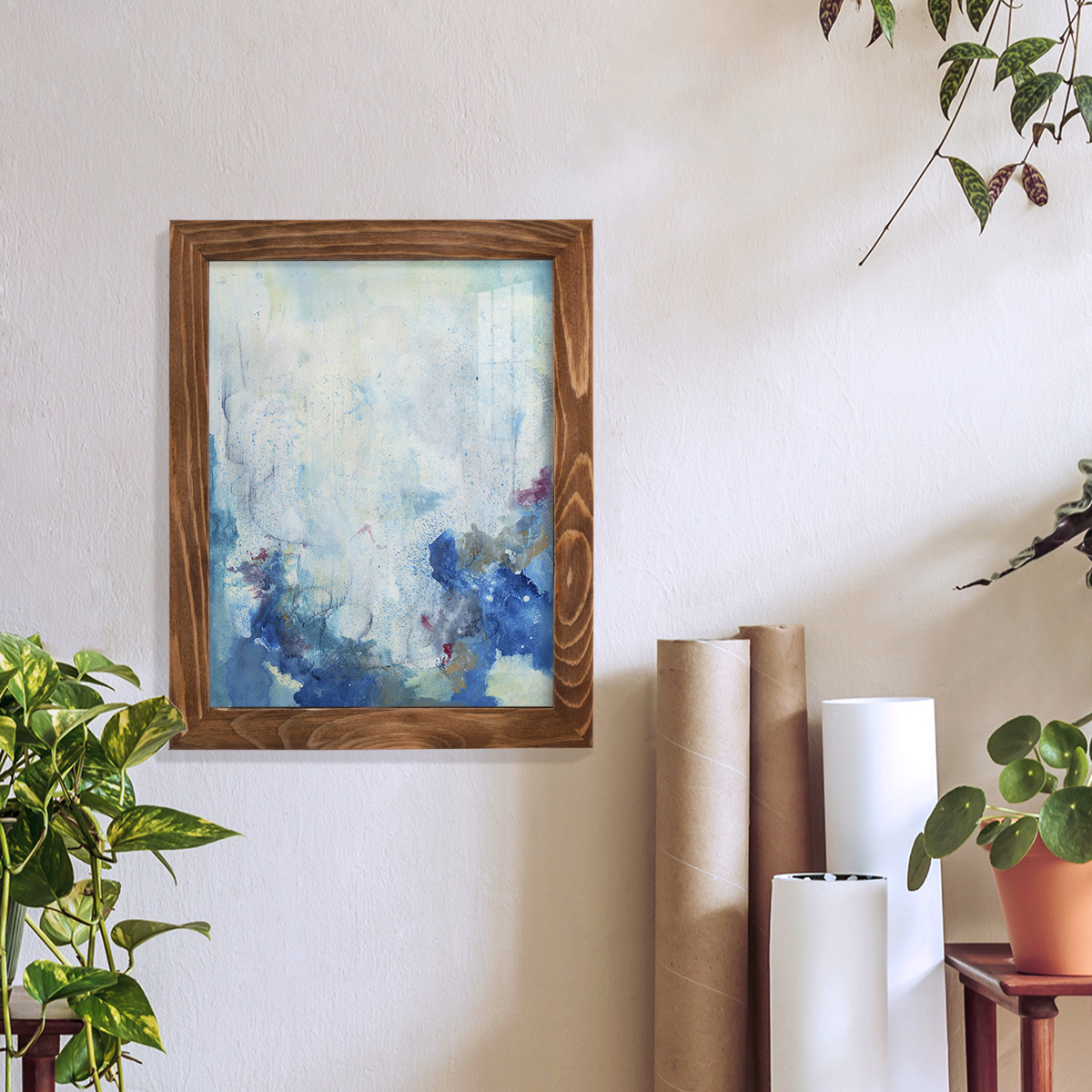 In the Mist II - Framed Print w/glass - Walnut