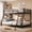 Twin over Full(Black), variant on UIOWIO Twin over Twin Metal Bunk Bed Converts to 2 Separate Beds, Space-Saving Bunk Bed Frame with Storage,Twin Bunk Bed with Built-in Ladder & Safety Guardrail, Black