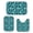 Paisley and Floral Blue Pattern-1, variant on Paisley and Floral Blue Pattern Bathroom Rug Set 3 Piece,Non-Slip Bath Mat Set with U-Shaped Contour and Runner Soft Absorbent Washable