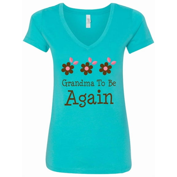 Inktastic Grandma to Be Again Women's V-Neck T-Shirt