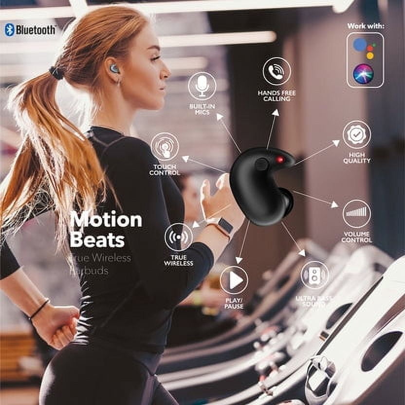RCA Wave-80 True Wireless Earbuds, 20H Playtime, Hi-Res Audio, Black
