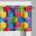 thumbnail image 3 of Ambesonne Cubes Window Valance, Rainbow Inspired, 42" x 12", Multicolor, 3 of 5