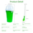 thumbnail image 7 of Color Land Magic Slushy Maker Cup, Quick Freeze Technology, Portable Silicone Slushie Maker with Lid & Straw for Outdoor Use 500ml (GREEN), 7 of 7