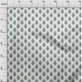 thumbnail image 2 of oneOone Silk Tabby White Fabric Leaves & Floral Block Craft Projects Decor Fabric Printed By The Yard 42 Inch Wide, 2 of 4