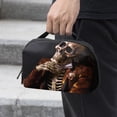 thumbnail image 2 of Skull USB Organizer Oxford Cloth Waterproof Electronic Gadget Storage Bag 5.9x9.44x3.14 in Hard Drive Case Portable Small Box Cell Phone Charger Cord Organizer, 2 of 6