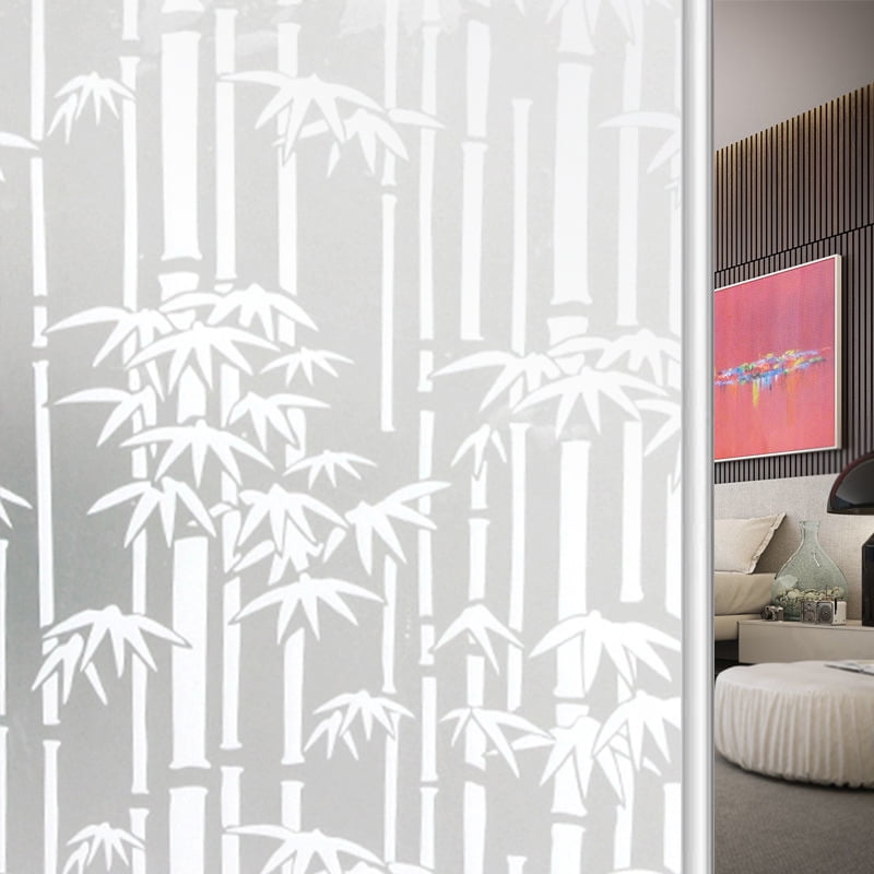Self-adhesive glass film with an oiled finish for privacy protection. Patterned glass window vinyl, heat and UV resistant.