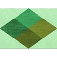 thumbnail image 1 of Ahgly Company Machine Washable Indoor Rectangle Transitional Dark Lime Green Area Rugs, 2' x 3', 1 of 7