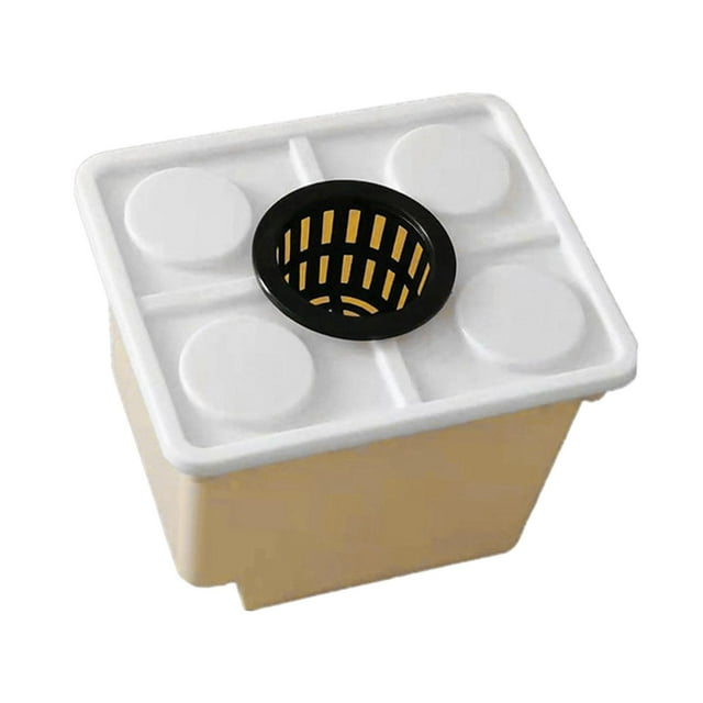 GROWTH TANK Hydroponic Bucket with Siphon Bends, Plant Growing Bucket, Soilless Growing Tool 1 Hole Lid