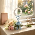 thumbnail image 4 of Doghiosgha Floral Bag Clear Flower Gift Tote Bag with Satin Ribbon Bouquet Wrapping Handbag for Wedding Birthday Party Use, ColorB, 4 of 6