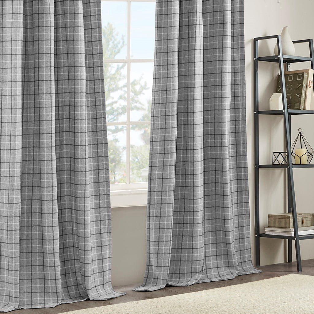 Curtain Panel with Fleece Lining Grey 50"x84"