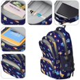 thumbnail image 4 of Colorful Dinosaurs Space Pattern Cute School Backpack Bag with Padded Back and Adjustable Shoulder Straps 16.9 X 12.6 X 5.9 Inches, 4 of 5