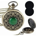 thumbnail image 1 of Juego de dados DND de 7 piezas, mini dados de metal con estuche, estuche hueco de gema con cadena para juegos de rol de Dungeons and Dragons, regalo (verde bronce), 1 of 5