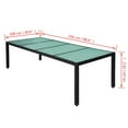 thumbnail image 4 of vidaXL 11 Piece Outdoor Dining Set with Cushions Poly Rattan Black, 4 of 4