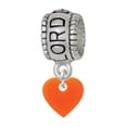 thumbnail image 1 of Delight Jewelry Acrylic 5/16" Orange Heart Lord Guide Me Charm Bead, 1 of 4