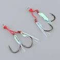 thumbnail image 3 of S SERENABLE 2Pcs Fishing Assist Hooks Carbon Steel Jigging Assist Fishing Hooks 7-0, 3 of 8