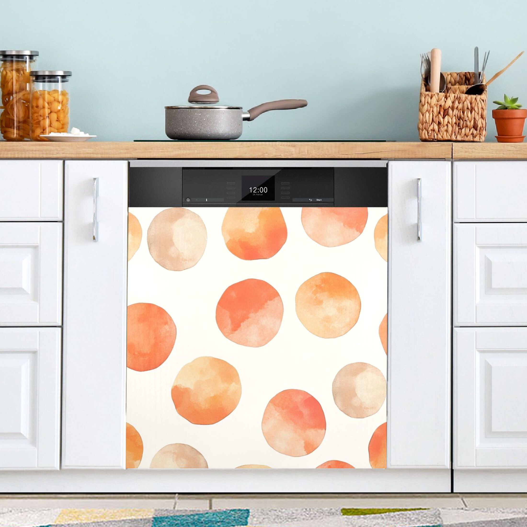 Dishwasher Magnetic Sticker 23x26 Inch Refrigerator Magnetic Sticker Washing Machine Magnetic Sticker Kitchen Panel Magnetic Sticker Home Decor Super Cute Dots