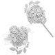 thumbnail image 4 of 1 juego de pulsera y ramillete de perlas de imitación con diamantes de imitación: pulsera para damas de honor y novias, ramo de flores de tela para la muñeca, ideal para decoración de bodas y gradua, 4 of 4