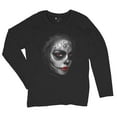 thumbnail image 5 of Sugar Skull Portrait Women's Long Sleeve T-shirt Gothic Beauty Red Lips Day of the Dead Dia de Los Muertos Mexican Calavera, 5 of 7