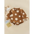 thumbnail image 2 of Franhais Infant Girl Long Sleeve Romper with Daisy Print, Crew Neck Loose Casual Spring Clothing, 2 of 8