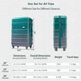 thumbnail image 4 of PAPROOS 3 PCS Luggage Set, Lightweight Carry on Hardside Suitcases Set, 20in 24in 28in Travel Luggage with Spinner Wheels and TSA Lock, Modern Hardshell Suitcases and Luggage, Dark Green, 4 of 6