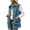 Blue, variant on QIYAGBSA Fuzzy Sherpa Fleece Vest for Women Lapel Button Down Sleeveless Oversized Mid Length Fall Winter Warm Coats with Patch Pockets