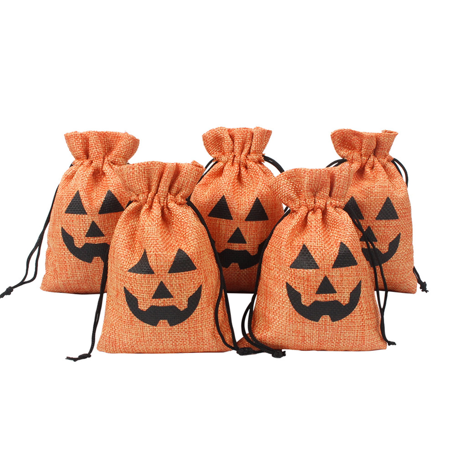 Details about   halloween Reusable Candy Bags 2 Pack Strong Sturdy Bags Size Medium Pumpkin Face 