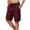 Wine, variant on Sheghy Cargo Shorts for Men 100%Cotton Men Casual Fashion Solid Color Pocket Drawstring Elastic Waistband Cargo Shorts