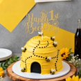 thumbnail image 4 of Papel dorado con purpurina Gjdundun Happy 1st Bee Day, 4 of 7