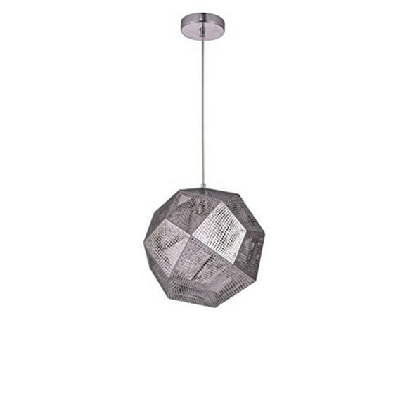 Kronos Collection Pendant D:12.5in H:12.5in Lt:1 Chrome Finish