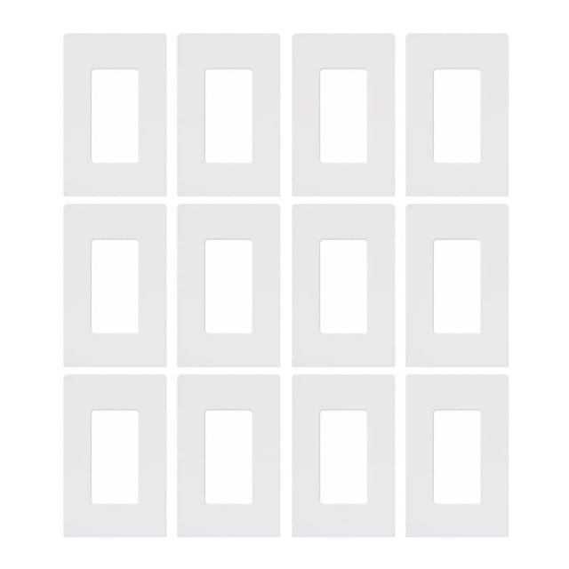 Placa de Pared Lutron Claro 1 Módulo Sin Tornillos Blanca Paquete de 12